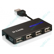 Карманный USB 2.0 концентратор D-Link DUB-104 в Брянске, USB хаб DLink DUB104 (Брянск)